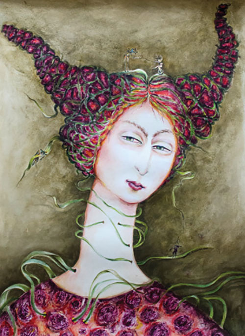 De la serie el Circo. Técnica, Mixta (acuarela,acrílico,cartulina) 2013